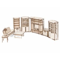 Деревянный конструктор Lemmo Набор мебели Гостиная Деревянный конструктор Lemmo Набор мебели Гостиная