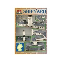 Сборная картонная модель Shipyard маяк Lighthouse Kampen with buildings (№74), 1/87