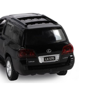 Машина "АВТОПАНОРАМА" Lexus LX570, черный, 1/43, инерция, в/к 17,5*12,5*6,5 см