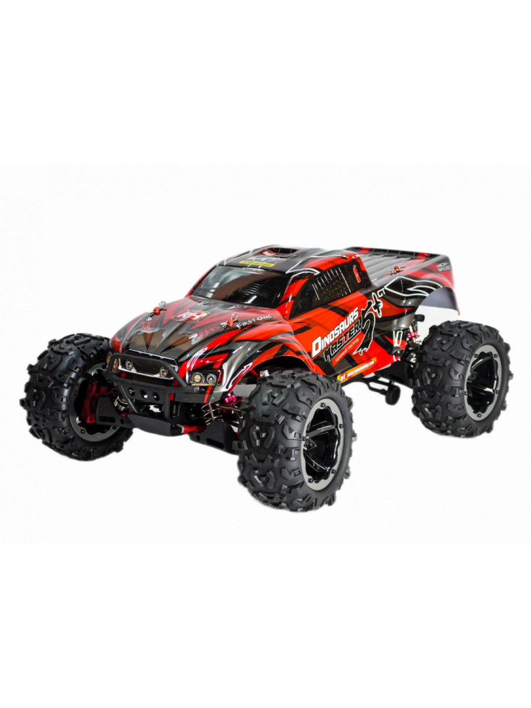 Радиоуправляемый монстр Remo Hobby Dinosaurs Master Brushless UPGRADE PLUS (красный) 4WD 2.4G 1/8 RTR
