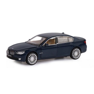 Машина "АВТОПАНОРАМА" BMW 760LI, синий, 1/34, свет, звук, инерция, в/к 17,5*13,5*9 см