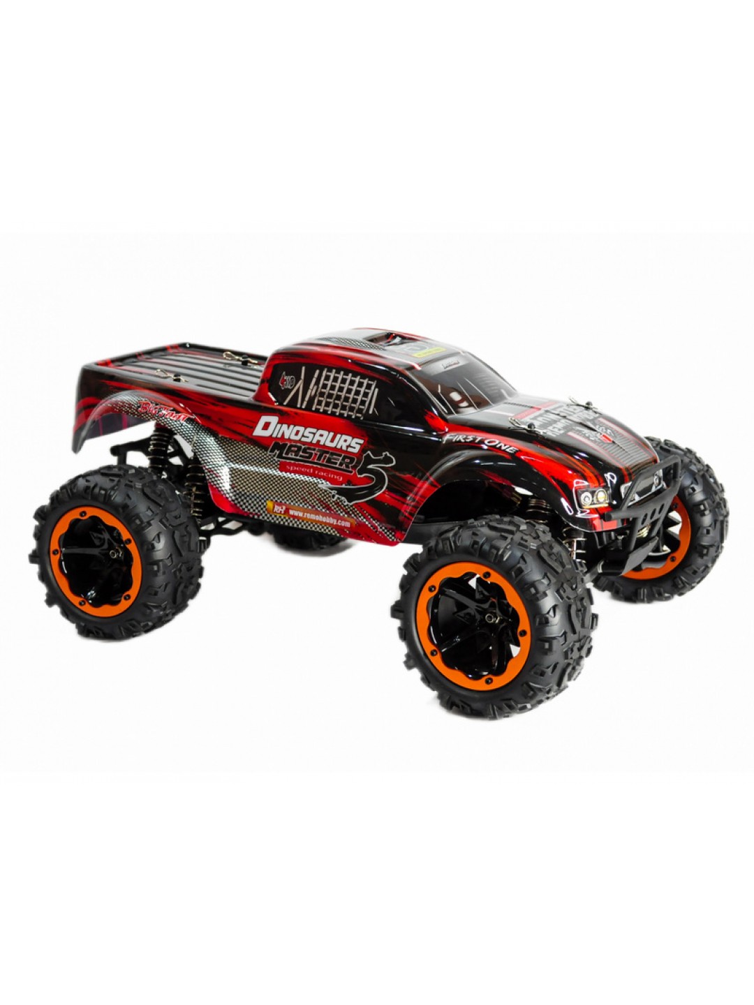 Радиоуправляемый монстр Remo Hobby Dinosaurs Master Brushless (красный) 4WD 2.4G 1/8 RTR