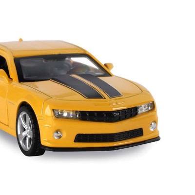 Машина "АВТОПАНОРАМА" Chevrolet Camaro SS, желтый, 1/43, инерция, откр. двери, в/к 17,5*12,5*6,5 см