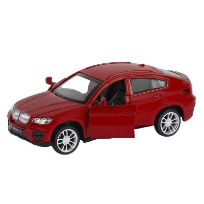 Машина "АВТОПАНОРАМА" BMW X6, красный, 1/43, инерция, в/к 17,5*12,5*6,5 см