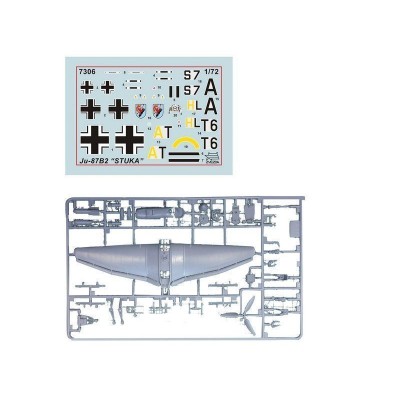 Сборная модель ZVEZDA Немецкий бомбардировщик Юнкерс Ju-87B2 (сборка без клея), 1/72