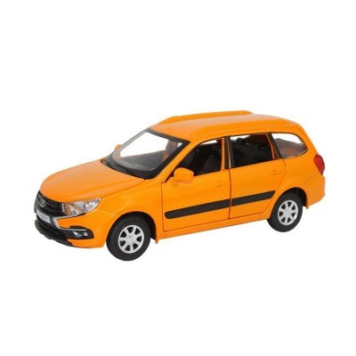 Машина "АВТОПАНОРАМА" LADA GRANTA CROSS,оранж, 1/24, свет, звук, инерция, в/к 24,5*12,5*10,5 см