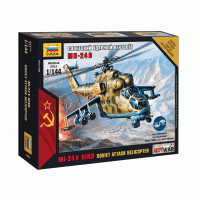Сборная модель ZVEZDA Советский ударный вертолёт Ми-24В, 1/144 Сборная модель ZVEZDA Советский ударный вертолёт Ми-24В, 1/144