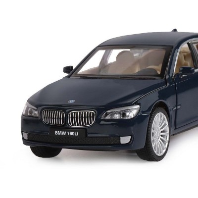 Машина "АВТОПАНОРАМА" BMW 760LI, синий, 1/34, свет, звук, инерция, в/к 17,5*13,5*9 см