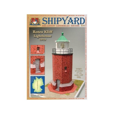 Сборная картонная модель Shipyard маяк Rotes Kliff Lighthouse (№60), 1/87