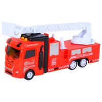 Машина AUTODRIVE Пожарная машина с лестницей фрикционная, свет, звук, в/к 23,5*7*11 см Машина AUTODRIVE Пожарная машина с лестницей фрикционная, свет, звук, в/к 23,5*7*11 см