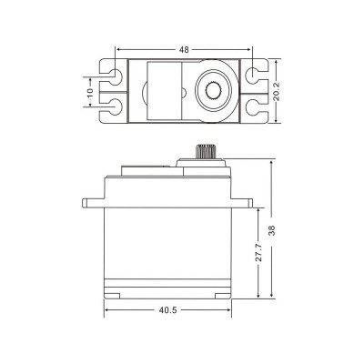 Сервомашинка цифровая JX Servo PDI-6221MG-180 (62г/20.32/0.16/6V) стандартная