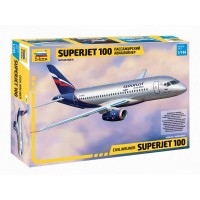 Сборная модель ZVEZDA Региональный пассажирский авиалайнер Superjet 100, 1/144