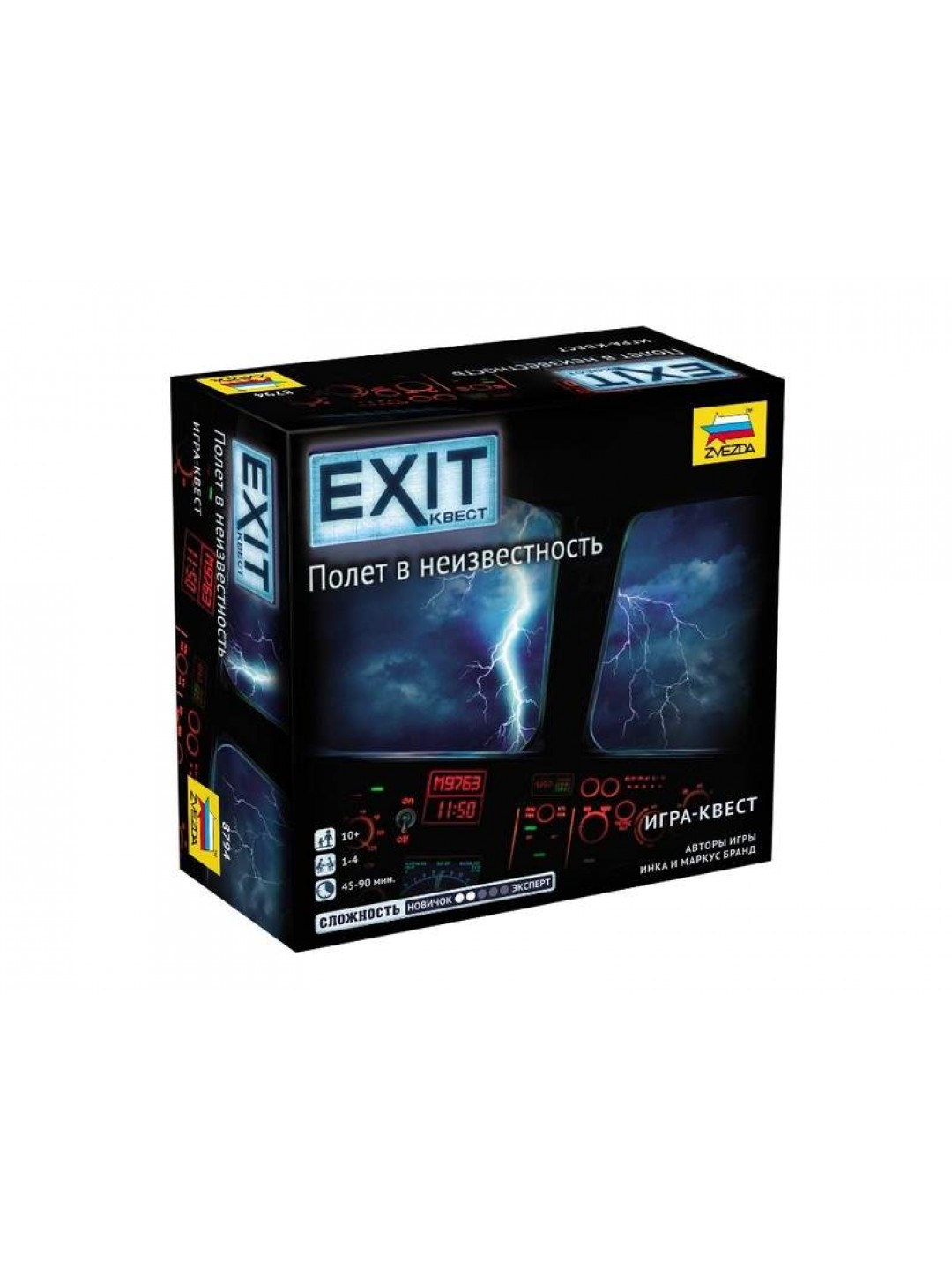 Настольная игра ZVEZDA "EXIT Квест. Полет в неизвестность.", семейная