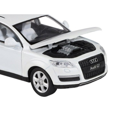 Машина "АВТОПАНОРАМА" Audi Q7, белый, 1/32, свет, звук, инерция, в/к 17,5*13,5*9 см