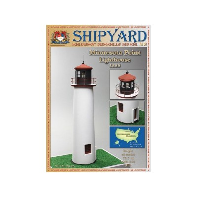 Сборная картонная модель Shipyard маяк Minnesota Point Lighthouse (№58), 1/87