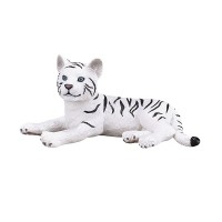 Фигурка KONIK Белый тигренок (лежащий)