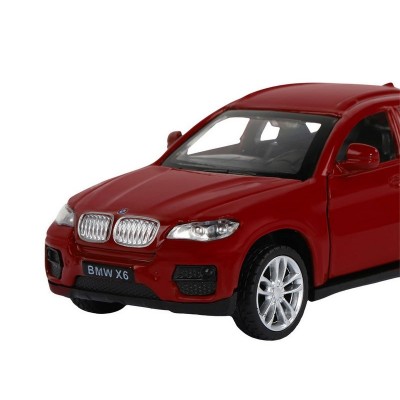 Машина "АВТОПАНОРАМА" BMW X6, красный, 1/43, инерция, в/к 17,5*12,5*6,5 см