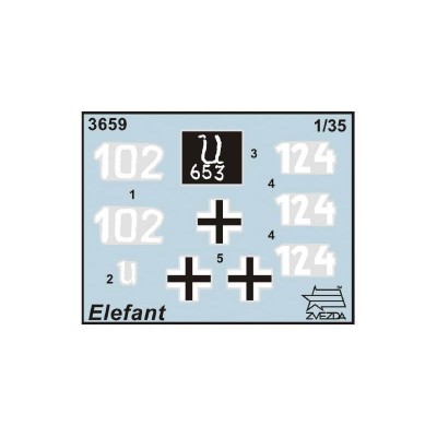 Сборная модель ZVEZDA Hемецкий истребитель танков "Элефант", 1/35