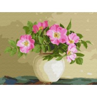 Картина по номерам с цветной схемой на холсте 30х40 Бузин. Цветы шиповника (22 цвета) Картина по номерам с цветной схемой на холсте 30х40 Бузин. Цветы шиповника (22 цвета)