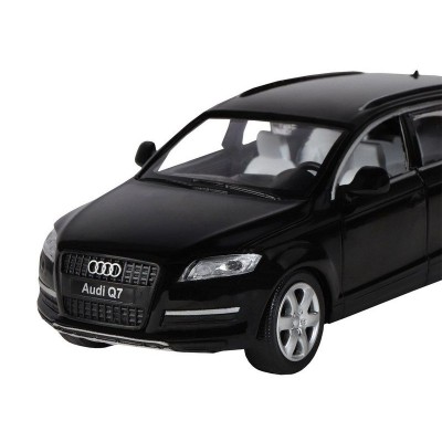 Машина "АВТОПАНОРАМА" Audi Q7, черный, 1/32, свет, звук, инерция, в/к 17,5*13,5*9 см