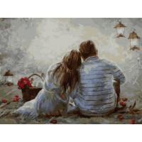 Картина по номерам с цветной схемой на холсте 30х40 ВДВОЁМ (24 цвета) Картина по номерам с цветной схемой на холсте 30х40 ВДВОЁМ (24 цвета)