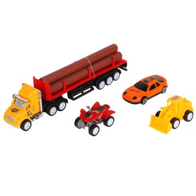 Набор AUTODRIVE «Транспорт» фрикционный, трейлер с бревнами с транспортом 4-7см, в/к 24*4,5*18 см Набор AUTODRIVE «Транспорт» фрикционный, трейлер с бревнами с транспортом 4-7см, в/к 24*4,5*18 см