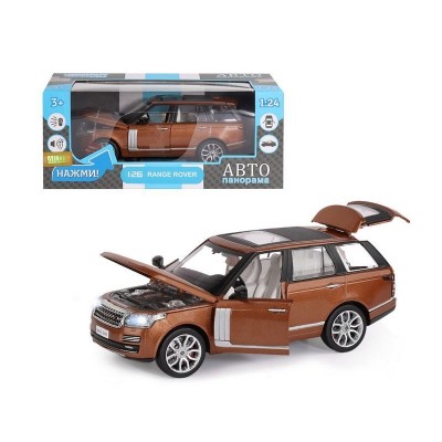 Машина "АВТОПАНОРАМА" Range Rover, оранжевый, 1/26, свет, звук, в/к 24,5*12,5*10,5 см