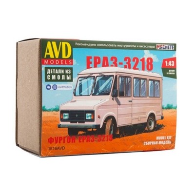 Сборная модель AVD Фургон ЕРАЗ-3218, 1/43 Сборная модель AVD Фургон ЕРАЗ-3218, 1/43