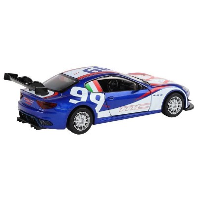 Машина "АВТОПАНОРАМА" Maserati Gran Turismo MC GT4, синий, 1/32, свет, звук, в/к 17,5*13,5*9 см