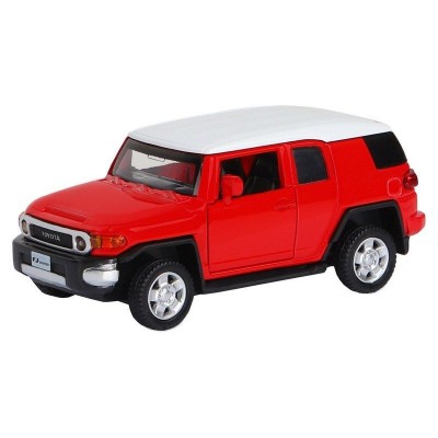 Машина "АВТОПАНОРАМА" Toyota FJ Cruiser, красный, 1/43, инерция, в/к 17,5*12,5*6,5 см