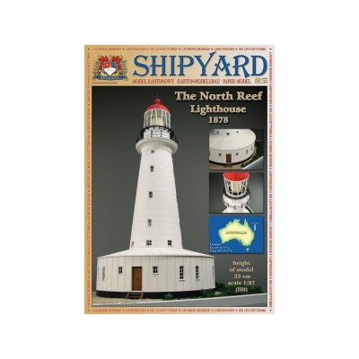 Сборная картонная модель Shipyard маяк North Reef Lighthouse (№55), 1/87