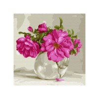 Картина по номерам 30х30 Бузин. Розовый букет (21 цвет) Картина по номерам 30х30 Бузин. Розовый букет (21 цвет)