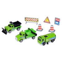 Набор металлических машинок AUTODRIVE Уборочная техника 3шт. (мусоровоз, уборочная, грейдер) Набор металлических машинок AUTODRIVE Уборочная техника 3шт. (мусоровоз, уборочная, грейдер)