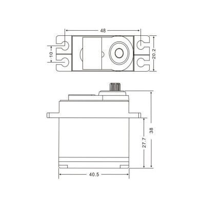 Сервомашинка аналоговая JX Servo PS-5515MG (55.6г/15.32/0.16/6V) стандартная