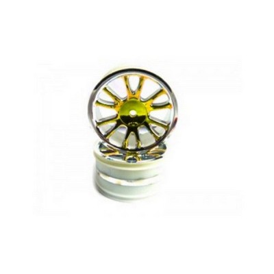 Колесные диски задние, золотой хром для багги Himoto масштаба 1/16, 2шт. Колесные диски задние, золотой хром для багги Himoto масштаба 1/16, 2шт.