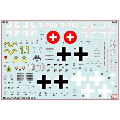 Сборная модель ZVEZDA Немецкий истребитель Мессершмитт BF-109G6, 1/48