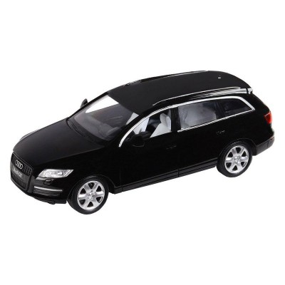 Машина "АВТОПАНОРАМА" Audi Q7, черный, 1/32, свет, звук, инерция, в/к 17,5*13,5*9 см