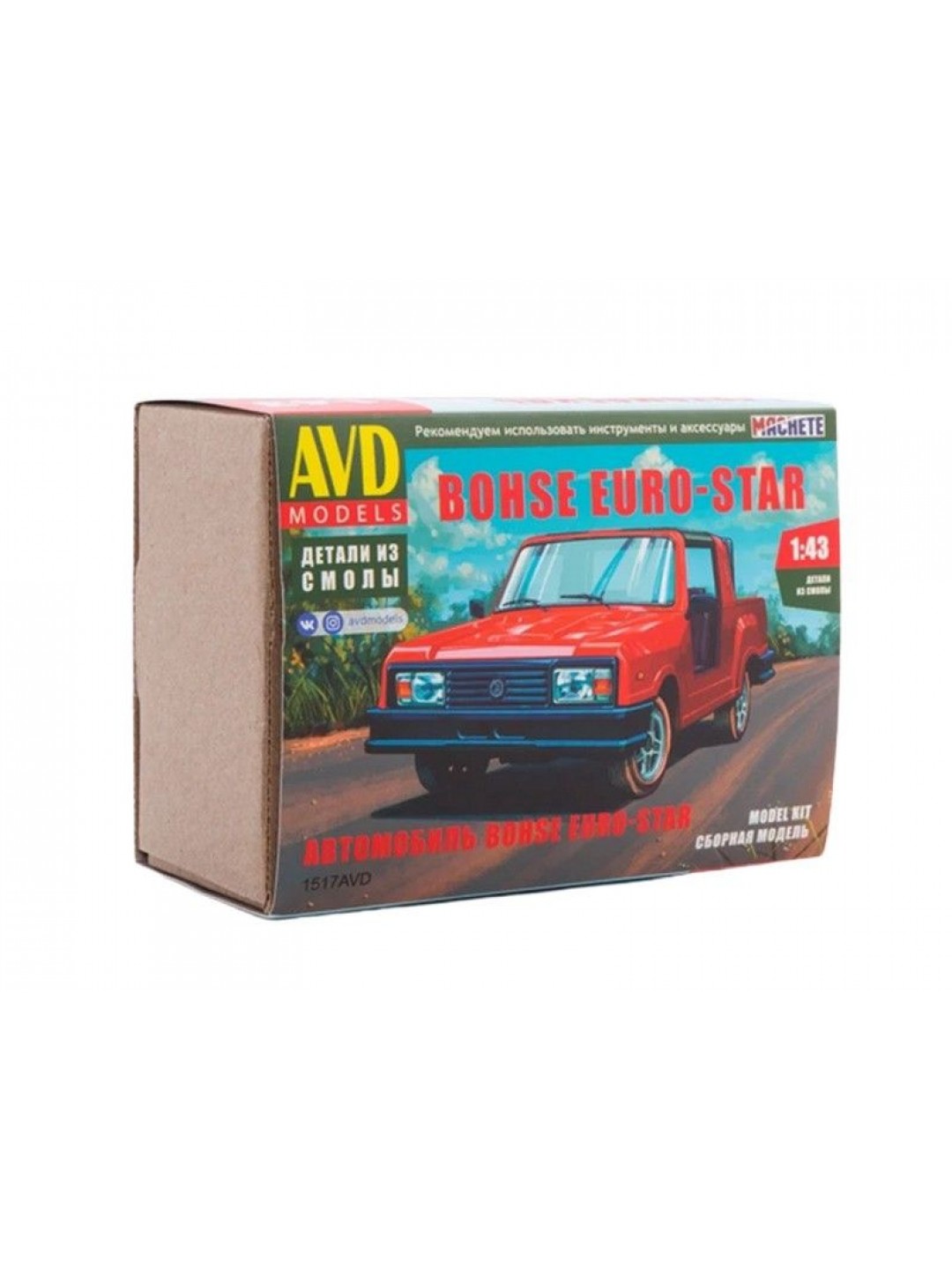 Сборная модель AVD Автомобиль Bohse Euro-Star2, 1/43