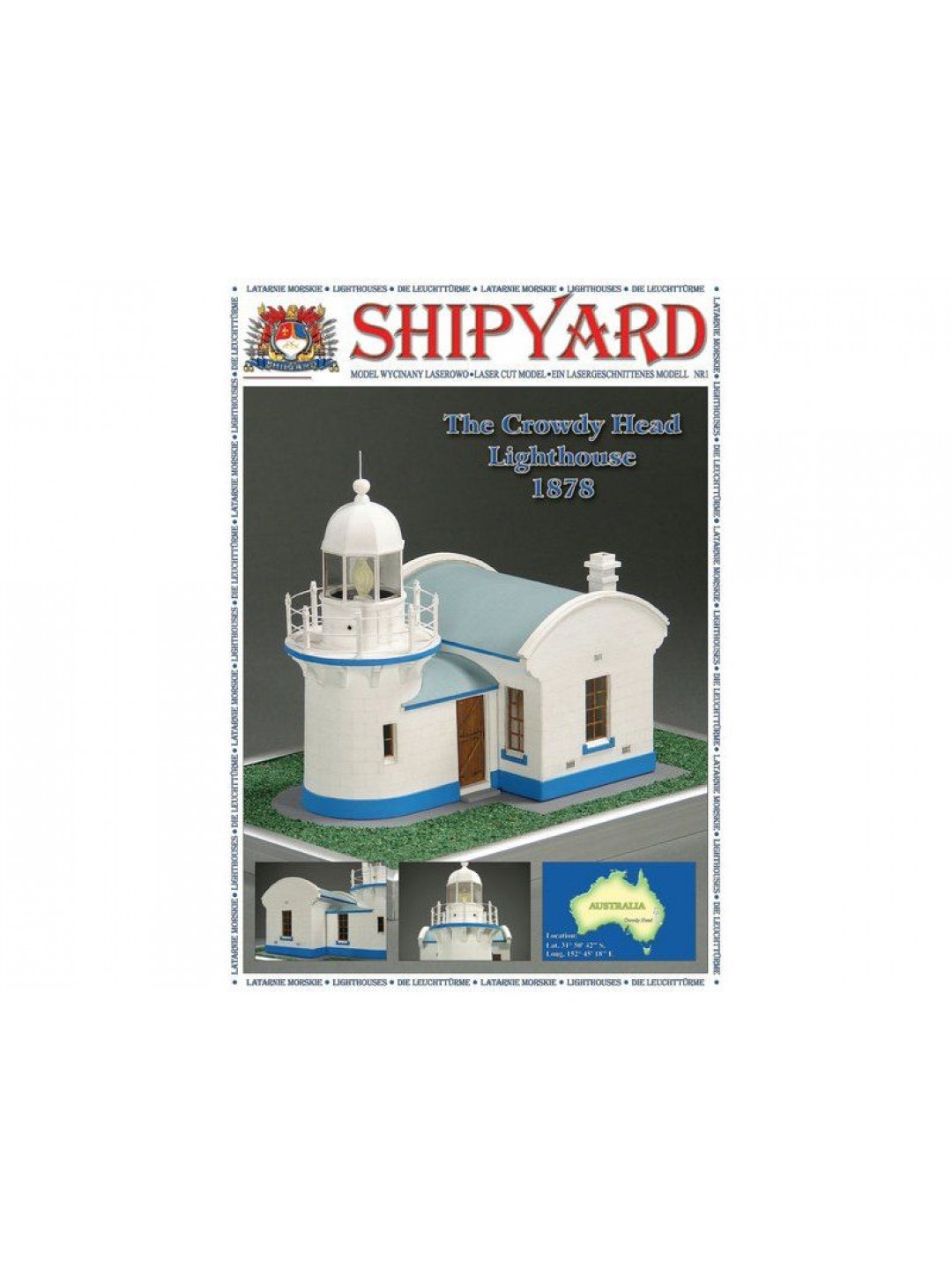 Сборная картонная модель Shipyard маяк Lighthouse Crowdy Head (№1), 1/72