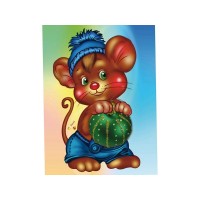 Алмазная мозаика 15х20 Мышонок (16 цветов) Алмазная мозаика 15х20 Мышонок (16 цветов)