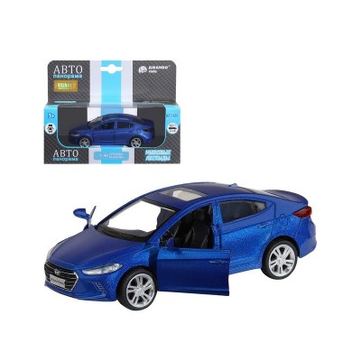 Машина "АВТОПАНОРАМА" HYUNDAI ELANTRA, синий, 1/40, инерция, в/к 17,5*12,5*6,5 см