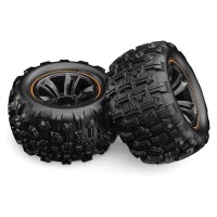 Колесо в сборе 16300D для автомодели MJX 16108, оранжевое, 2 шт Колесо в сборе 16300D для автомодели MJX 16108, оранжевое, 2 шт