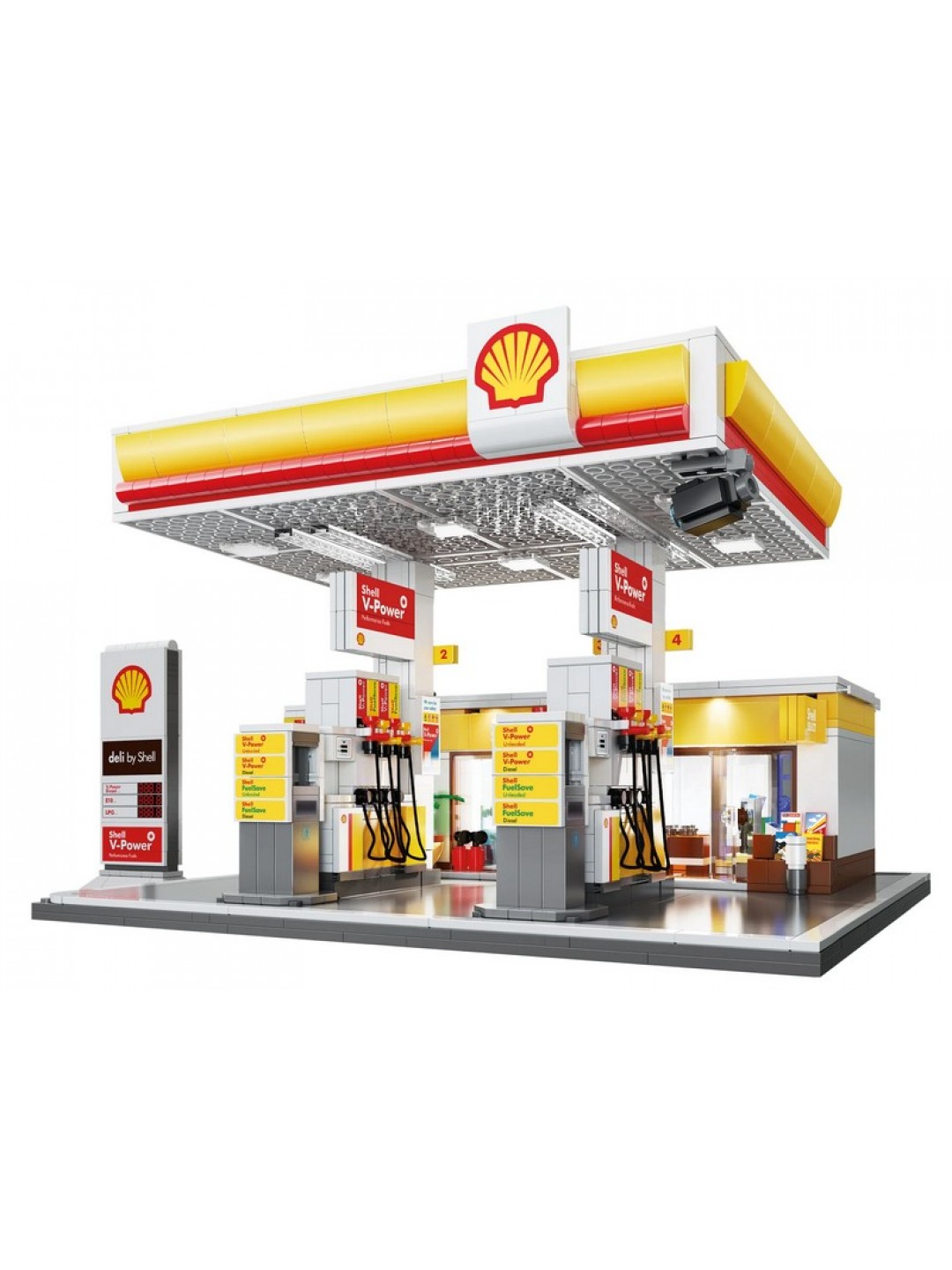 Конструктор CaDA автозаправочная станция Shell (1309 деталей)