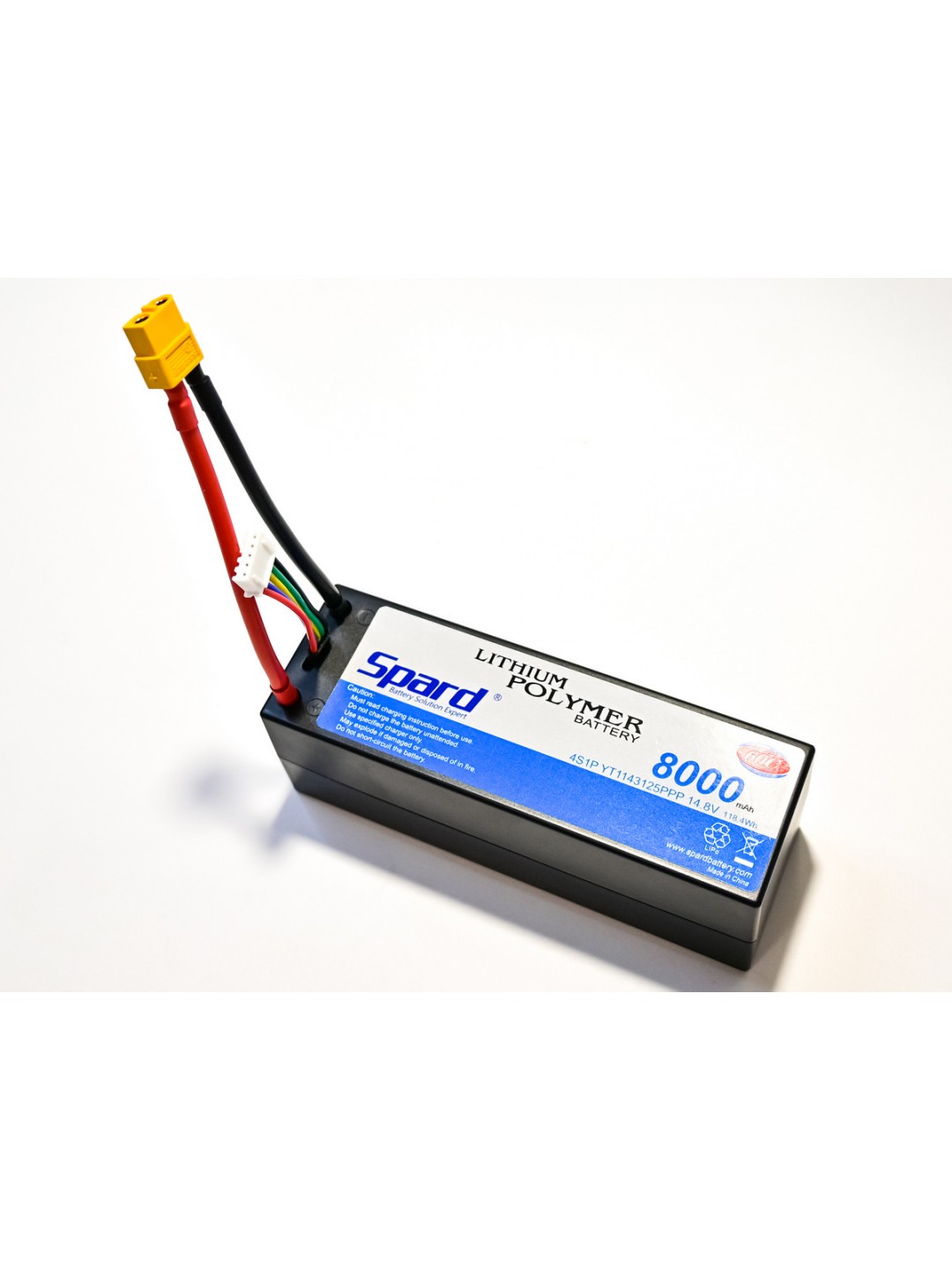 Аккумулятор Li-Po Spard 8000mAh, 14.8V, 50C,  XT60,  Hardcase для автомоделей 1/10, 1/8