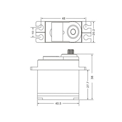 Сервомашинка аналоговая JX Servo PS-4806HB (48.5г/6.21/0.12/6V) стандартная