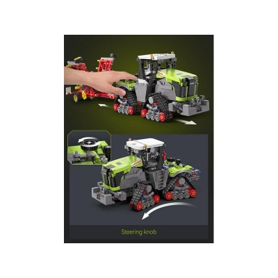 Конструктор CaDA трактор CLAAS XERION 5000 TRAC TS 1/32 (1336 деталей)