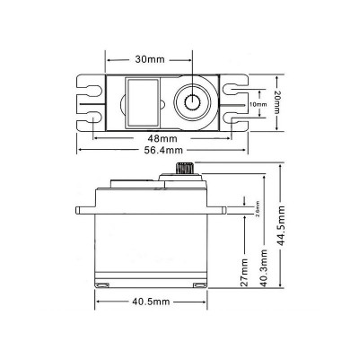 Сервомашинка цифровая JX Servo PDI-4806HB (48.5г/6.21/0.12/6V) стандартная