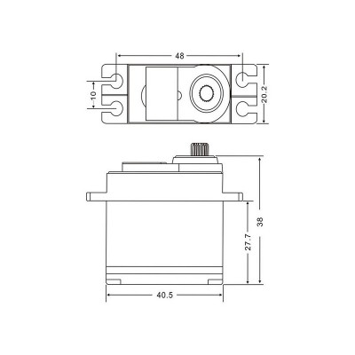 Сервомашинка цифровая JX Servo PDI-6221MG (62г/20.32/0.16/6V) стандартная