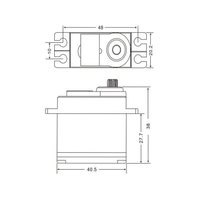 Сервомашинка аналоговая JX Servo PS-4503HB (45.5г/3.95/0.12/6V) стандартная