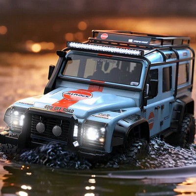 Радиоуправляемый краулер MJX Hyper Go H8H (голубой) Brushless 4WD 2.4G LED 1/8, без ЗУ и акб